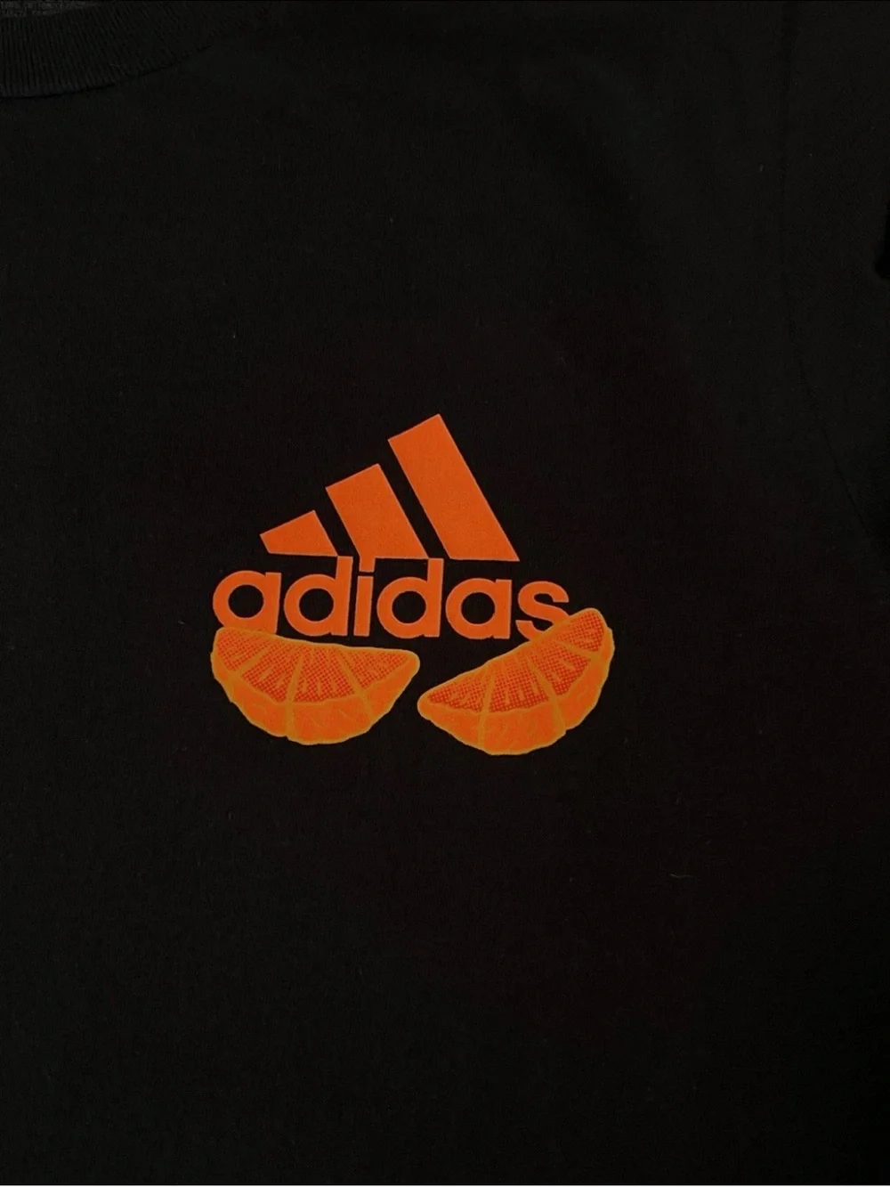 Adidas Originals Orange Amplifier Product Miami Black Cotton T Shirt Sz L
